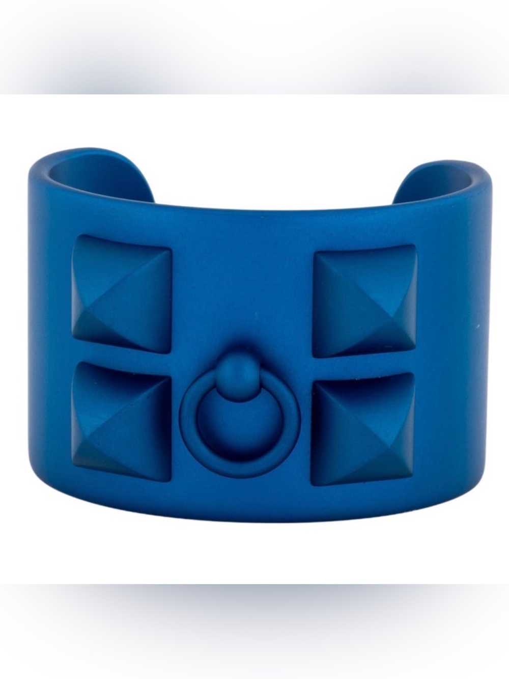 Hermès Collier de Chien Sunset Blue Aluminum Cuff Bracelet T2